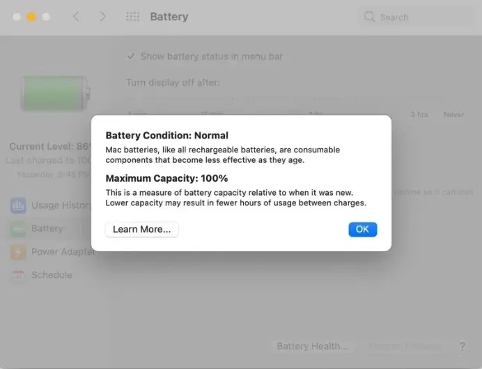 Impossible de désactiver l'outil de gestion de la recharge de la batterie sur les Mac M1