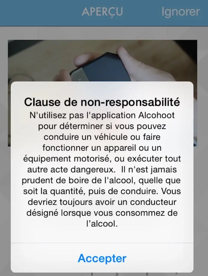 Test d'Alcohoot : un éthylotest connecté et réutilisable pour iPhone