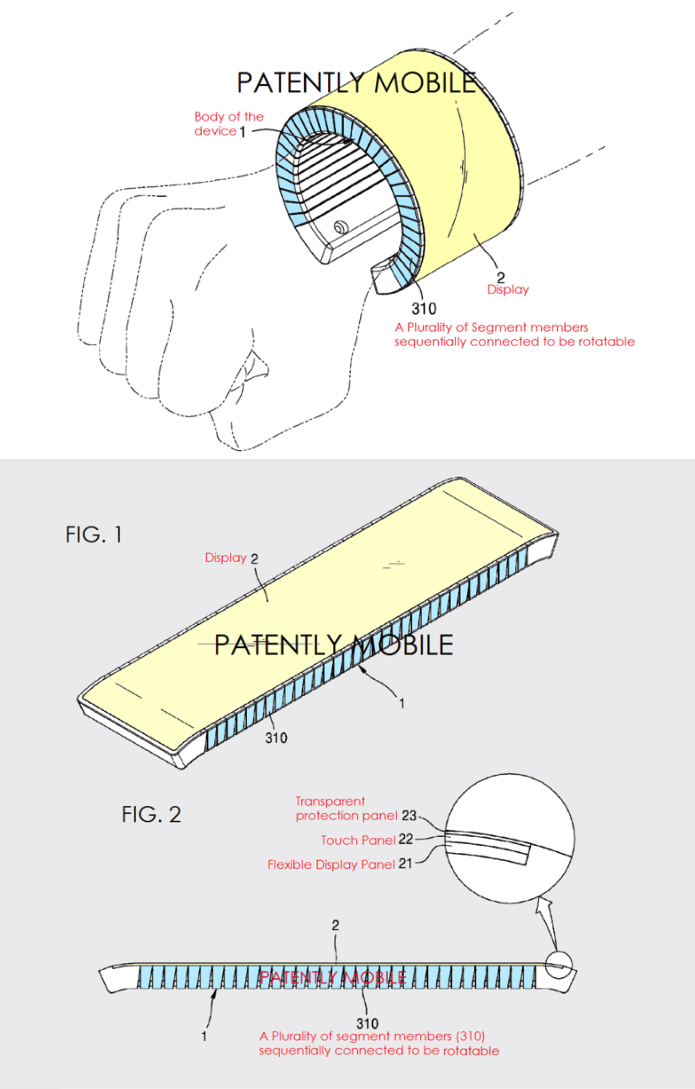 Samsung : un smartphone qui s'enroule au poignet pour devenir une smartwatch