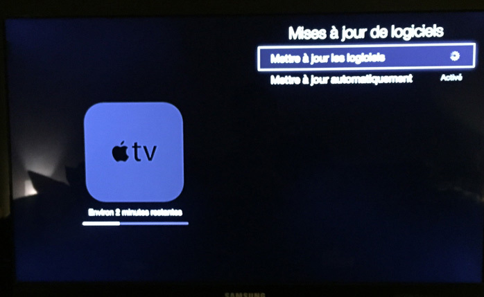 Mise à jour du logiciel de l'AppleTV