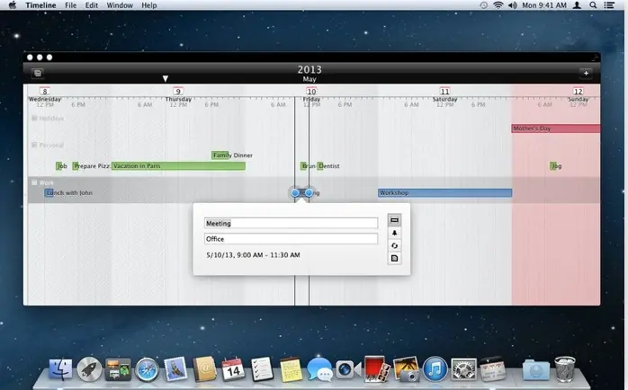 Timeline Calendar, le calendrier qui défile, sort sur Mac