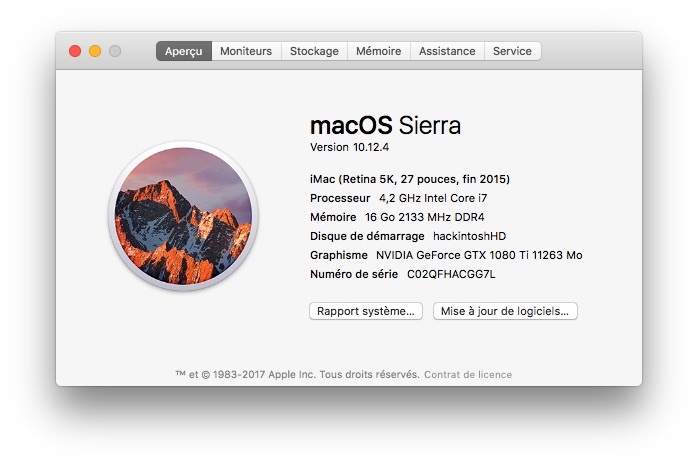 On a testé une GeForce 1080 Ti dans un Hackintosh Kaby-Lake à 4.2Ghz ! (benchs)