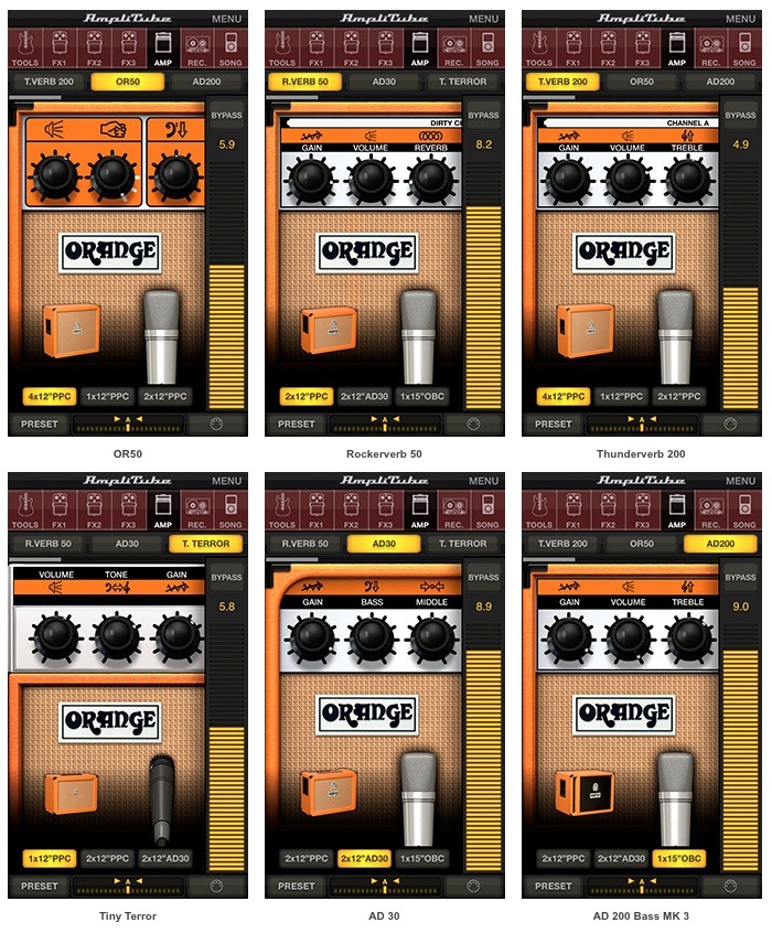 AmpliTube Orange sort sur iPhone et iPad