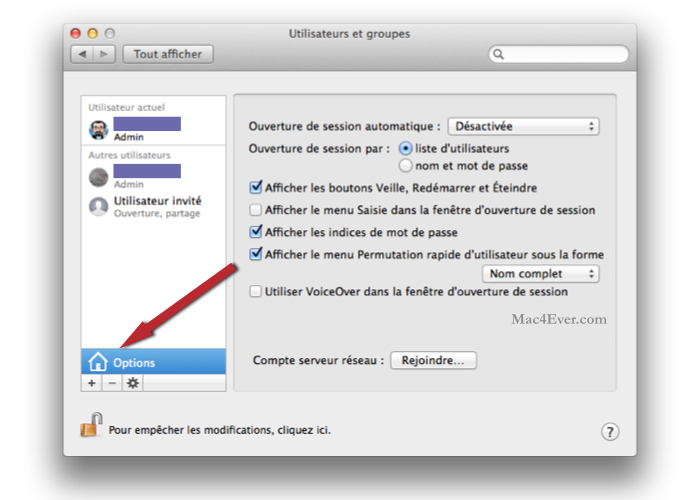 Astuce OS X : cacher son nom du panneau d'identification pour plus de sécurité