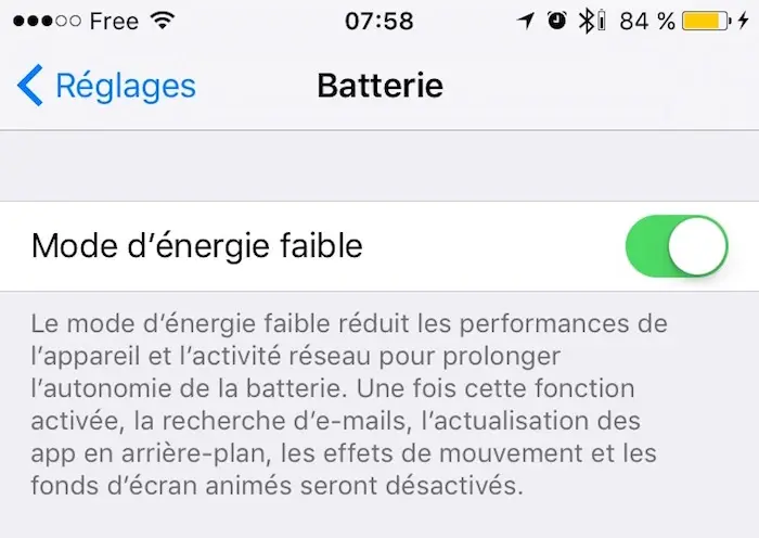 iOS 9 apporte un "Mode d'énergie faible" aux iPhone et iPad