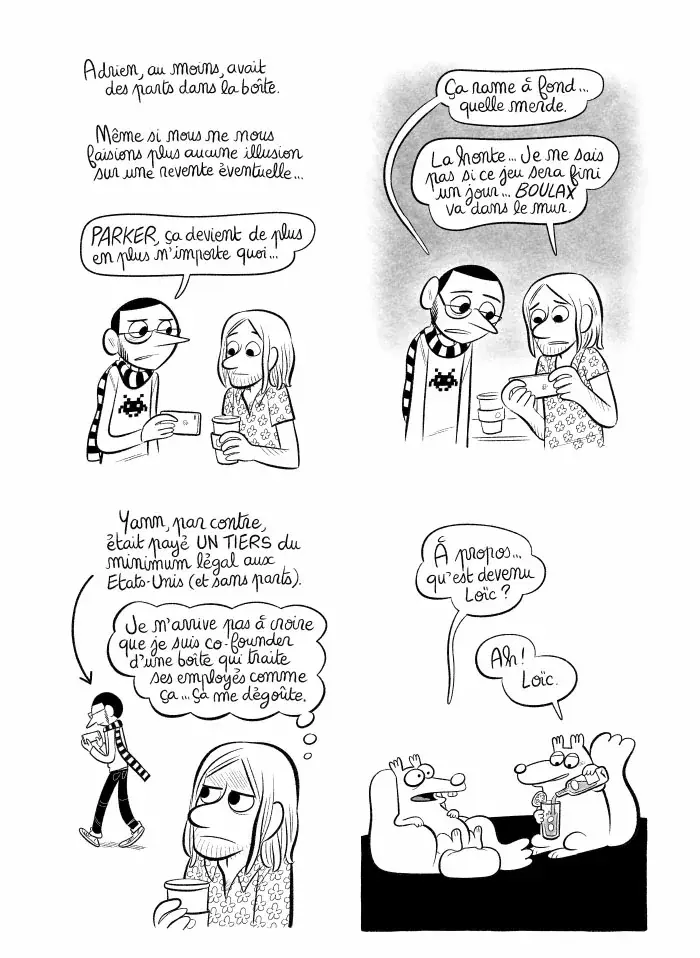 Planche #464 & #465 - "J'ai créé ma startup iOS en Californie" par Laurel