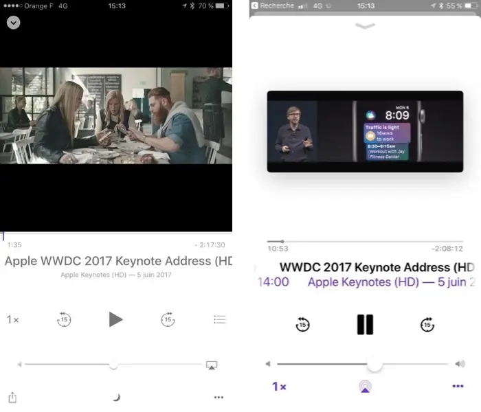 iOS 11 : l'application Podcasts adopte les codes d'Apple Music