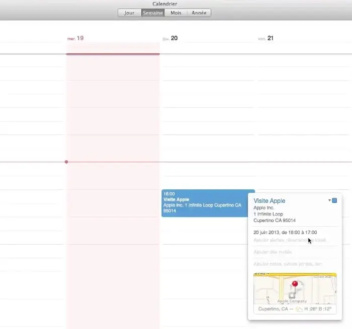 Mavericks : l'intégration Calendrier, Plans et Contacts