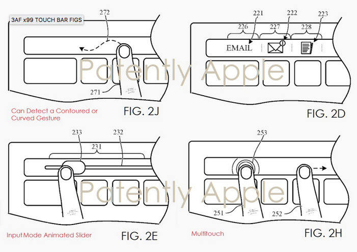 Le brevet du jour : un iMac avec une Touch Bar (dans le clavier) ?
