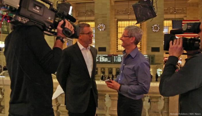 Tim Cook en interview télévisée à New York