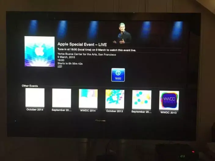 La keynote se prépare sur l'Apple TV