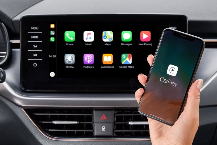 CarPlay Wifi et de l'USB C dans les nouveaux Skoda Scala et Kamiq