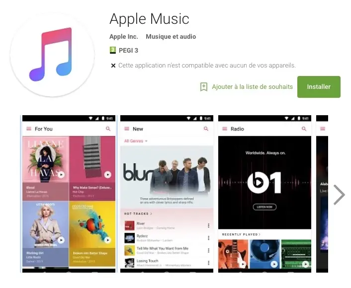 Apple Music débarque sur Android !