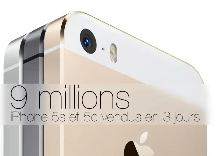 9 millions d'iPhone 5s/5c vendus en un week-end !