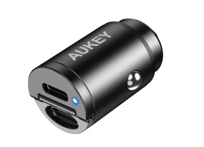 Promo : chargeur voiture Aukey 30W 2 USB-C à 13€