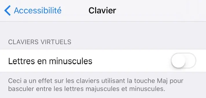 Astuce : comment retrouver un clavier par défaut en majuscules sur iOS ?