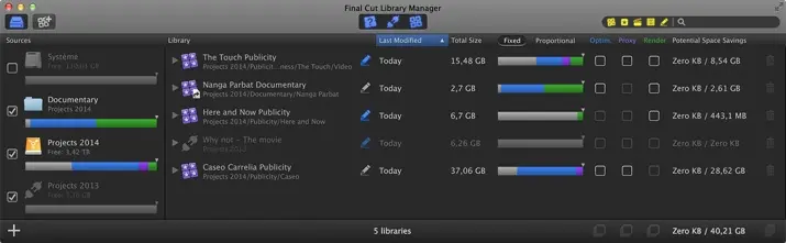 Final Cut Library Manager 2.0 organise efficacement vos bibliothèques Final Cut Pro X