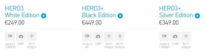 GoPro lance sa Hero3+ : plus fine, plus autonome et avec des images plus nettes