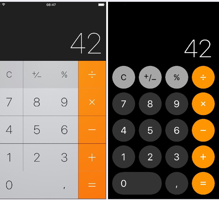 iOS 11 : une calculette qui sent l'OLED