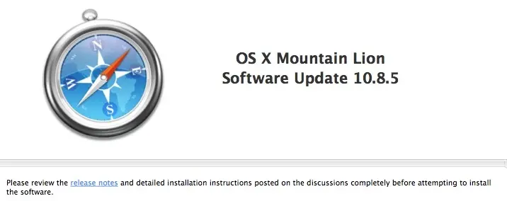 OS X 10.8.5 : le programme de bêta test a commencé