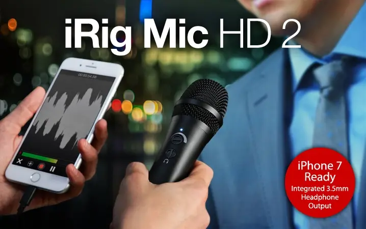 Micro USB/iOS : IK Multimedia  présente l'iRig Mic HD 2