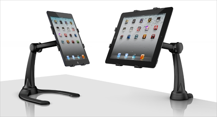 iKlip Stand, un pied articulé pour iPad, à mettre sur le bureau