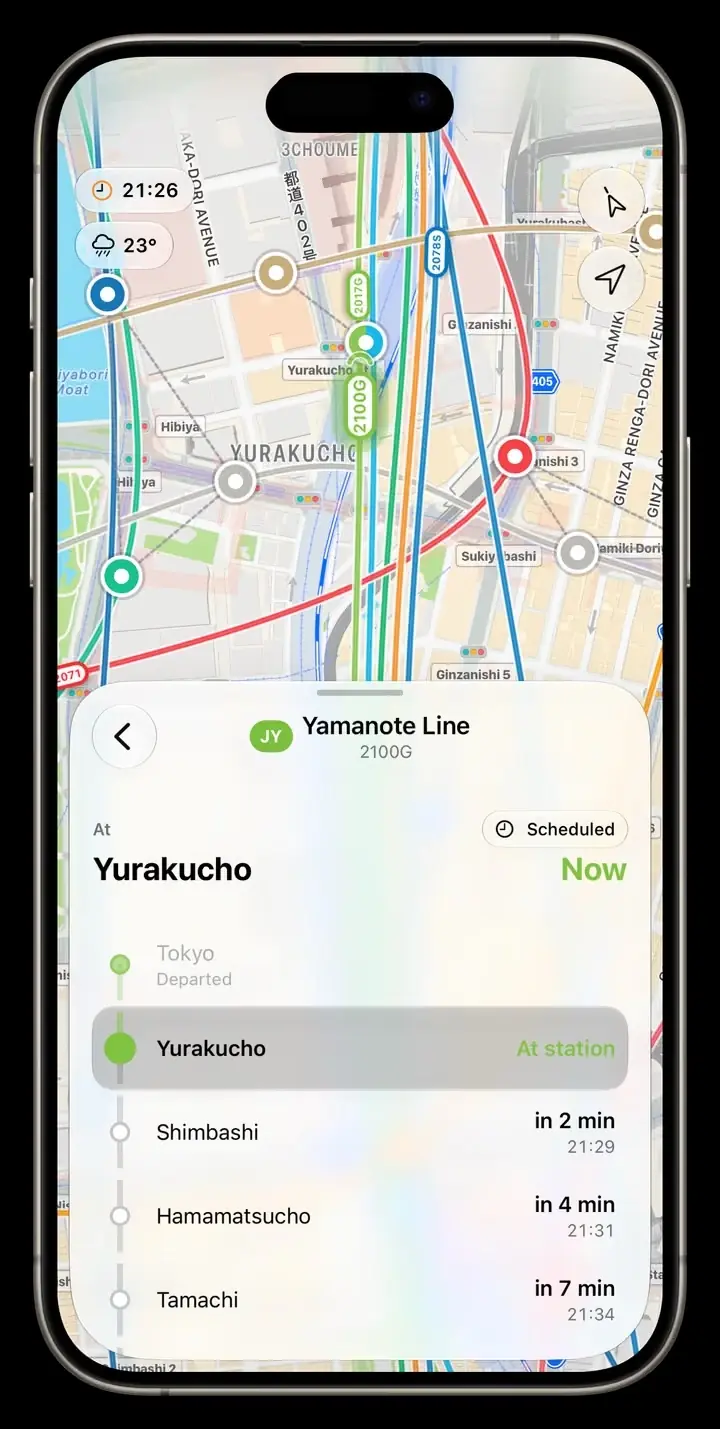 Cette app gratuite permet de suivre les transports de Tokyo directement sur l&rsquo;iPhone