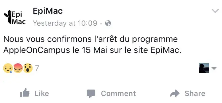 Réductions étudiantes sur les Mac : la fin d'Apple On Campus se confirme en France