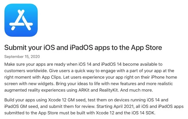 iOS 14 : Apple invite les développeurs à soumettre leurs Apps