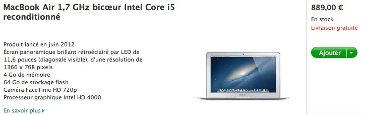 MacBook Air, MacBook Pro, et MacBook Pro Retina, la foule sur le refurb