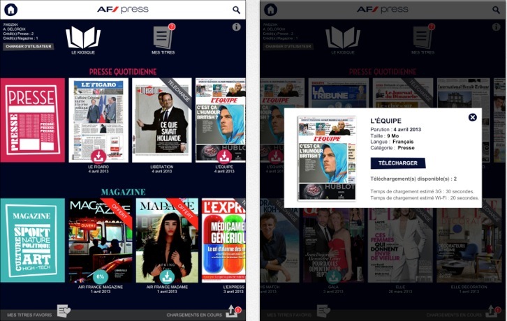 Air France dévoile son offre de presse numérique pour iPad