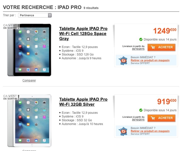 L'iPad Pro peut être précommandé en France à partir de 919€ et livré sous 15 jours