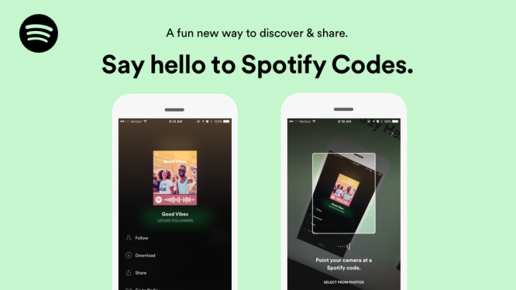 Spotify génère des "codes" de recherche et de partage de musique (qui servent aussi de pub)