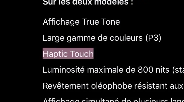 3D Touch a bien disparu de l'iPhone 11 Pro ("Haptic Touch" uniquement)