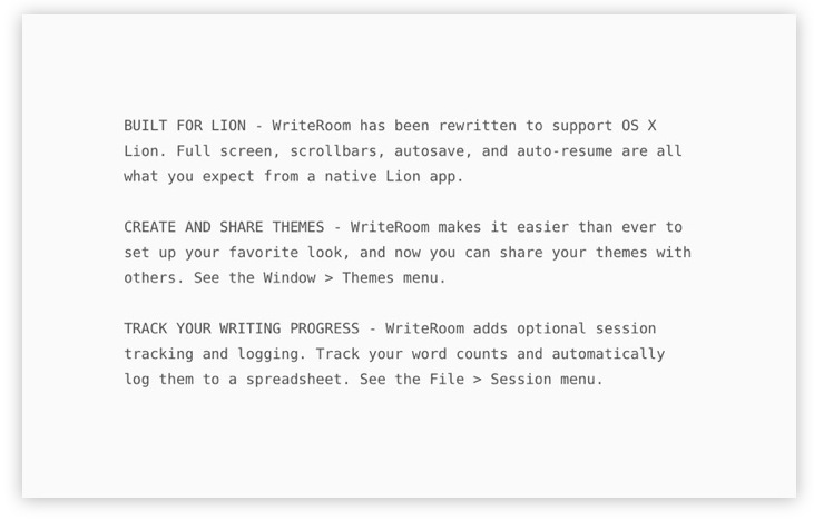 WriteRoom, le traitement de textes Mac sans distraction en promo