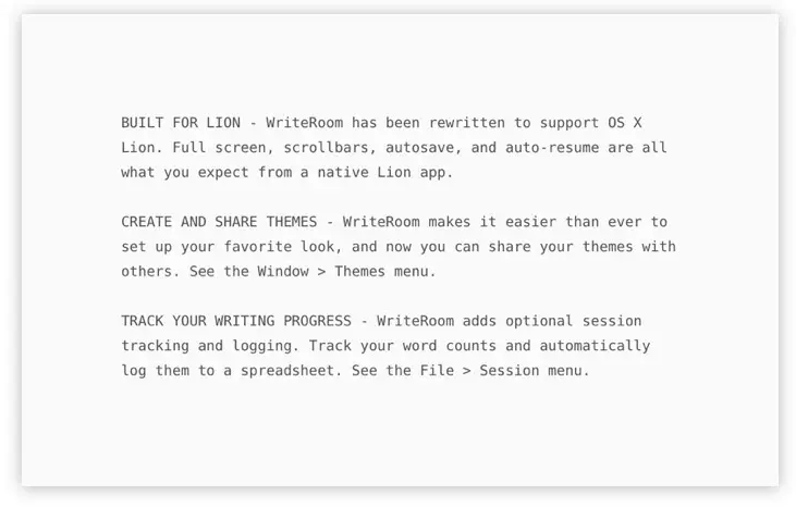 WriteRoom, le traitement de textes Mac sans distraction en promo