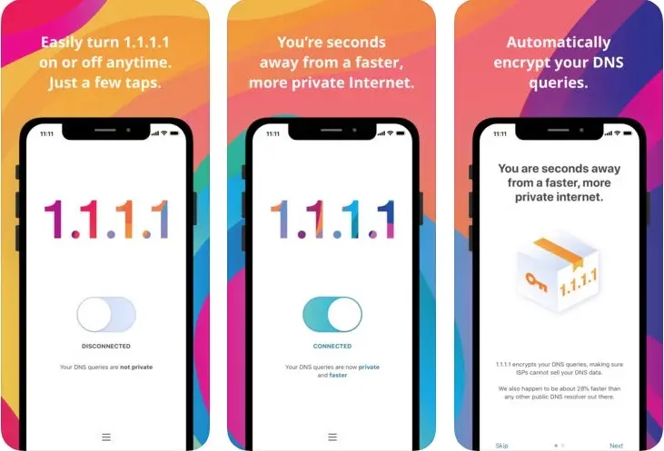 1.1.1.1 : une App pour changer rapidement le DNS sur iOS