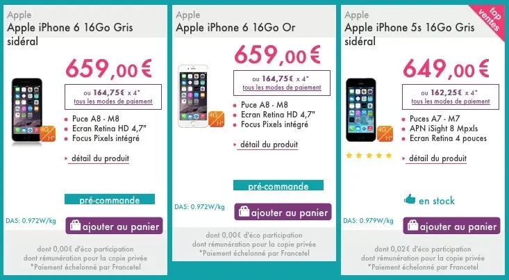 Sosh commence à ouvrir les précommandes pour l'iPhone 6