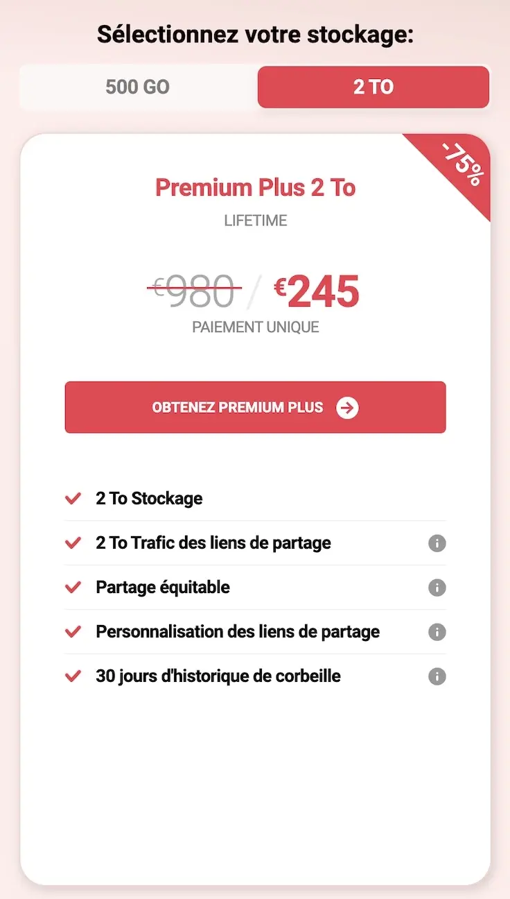 #StValentin : 75% sur les offres Lifetime de pCloud, le service suisse de stockage en ligne