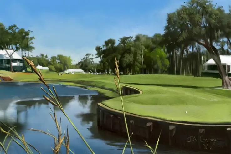 Des illustrations du PGA tour entièrement réalisées sur un iPad Pro avec un Apple Pencil