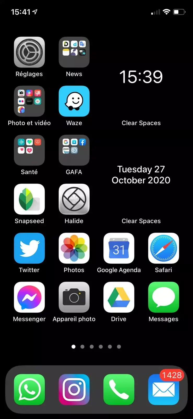 iOS 14 : l'app Clear Spaces permet de rendre les widgets transparents