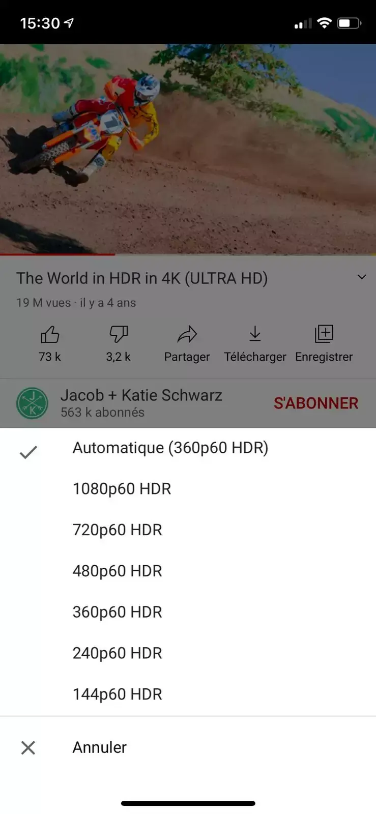 YouTube prend en charge le HDR sur les iPhone 12