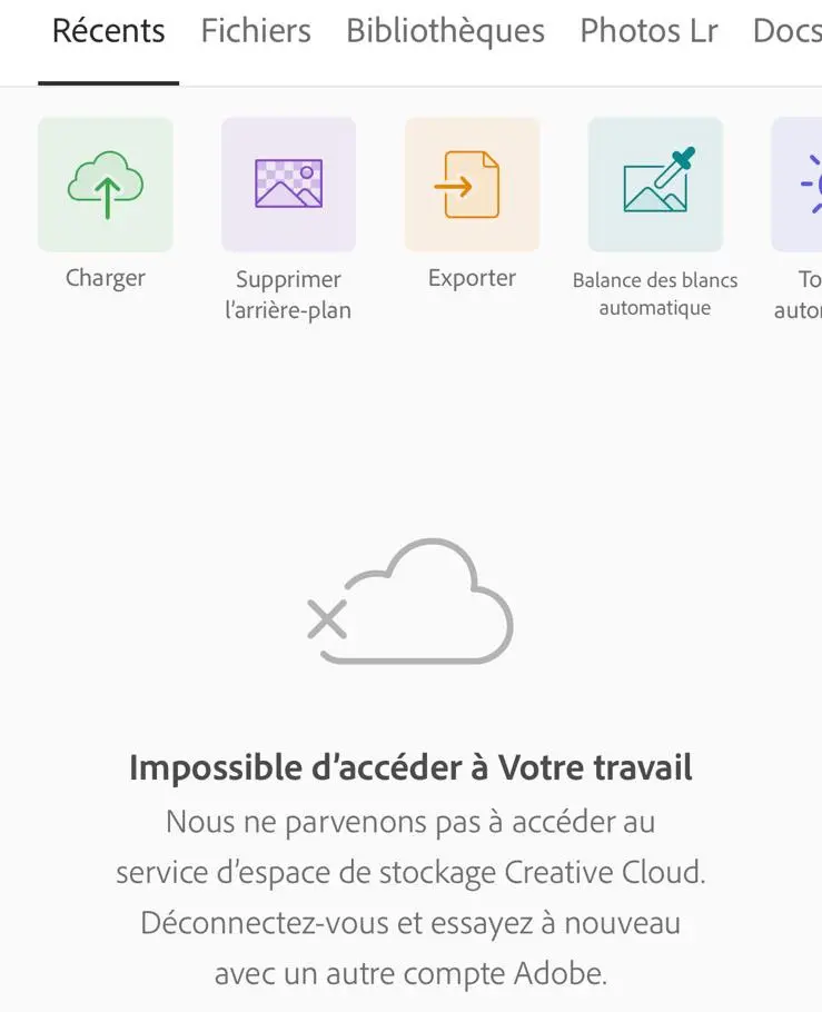 Adobe Creative Cloud : les fichiers récents reviennent sur iOS