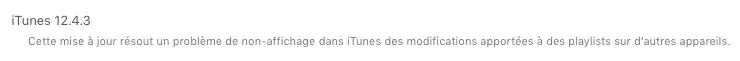 MAJ d'iTunes en version 12.4.3