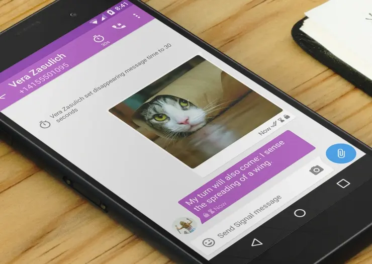 La messagerie Signal permet d'échanger des messages éphémères