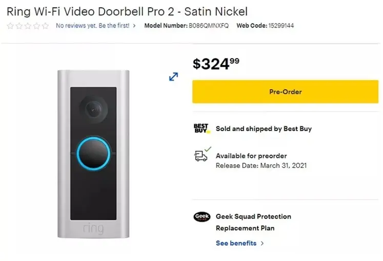 La Ring Video Doorbell Pro 2 dévoilée avant l'heure ?