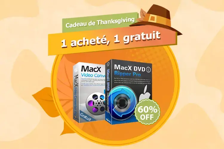 Promo : 60% sur MacX DVD Ripper Pro (compatible Monterey et Mac M1) avec MacX Video Converter Pro offert