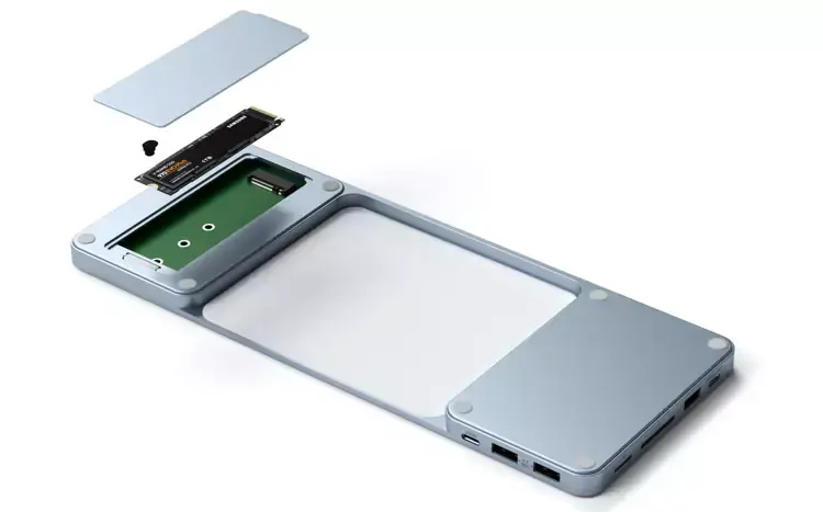 Un hub USB-C avec emplacement M.2 pensé pour l'iMac M1 chez Satechi