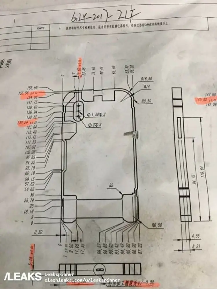 L'image du soir : un moule supposé d'iPhone 8 avec un double capteur vertical