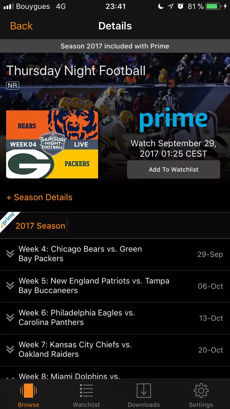 Cette nuit, Amazon diffuse le 1er match de la NFL pour ses abonnés Prime (en France aussi)